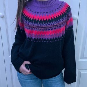 Vintage 1980s purple/blue/black sweater